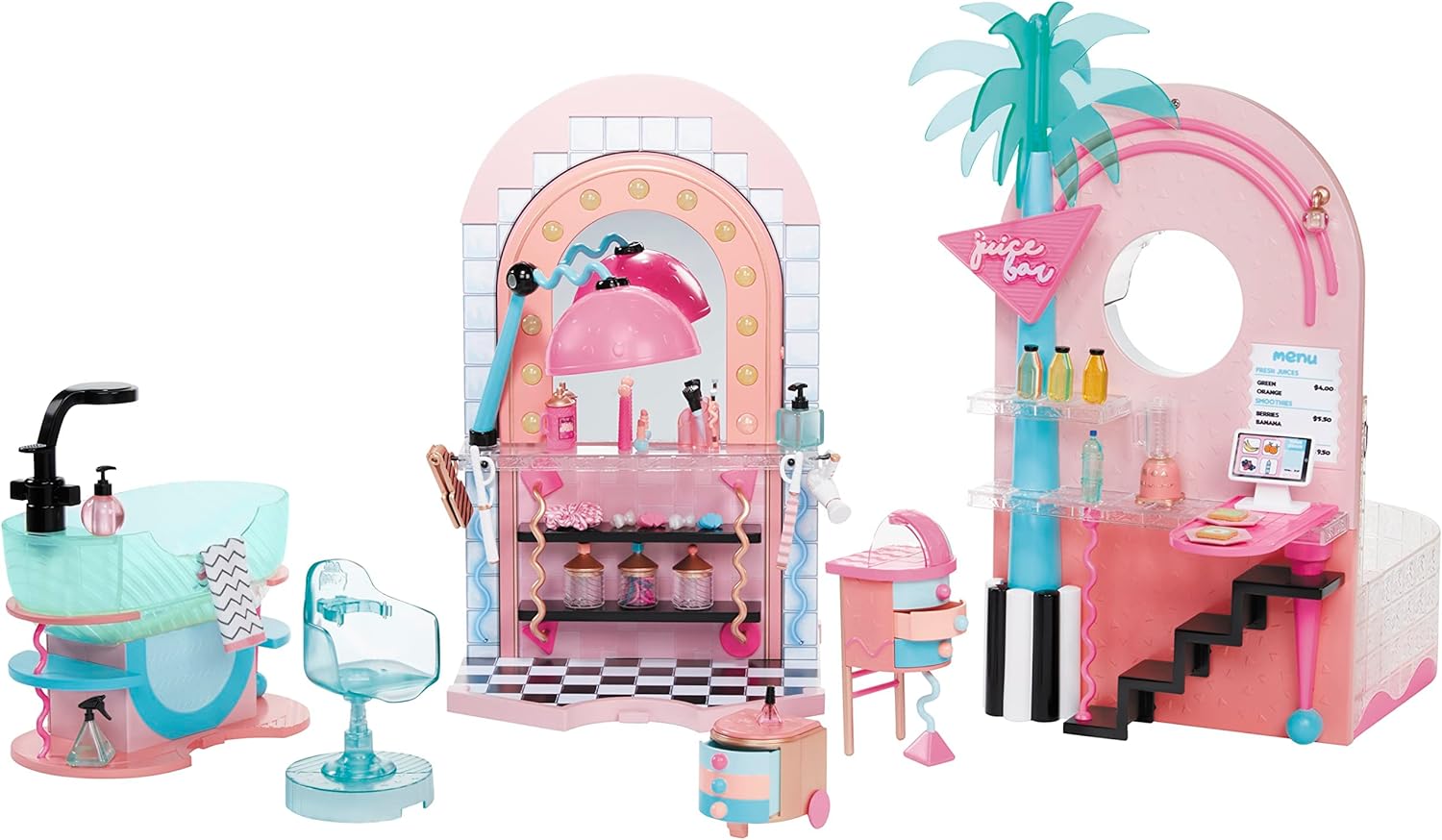 LOL Doll House Surprise Salon & Spa Playset with 65+ Surprises - Waterfall, Mirror, 360 Play, Holiday Gift for Kids